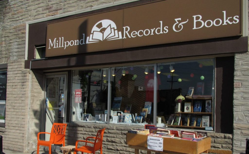 For Millpond Records and Books selling online gets people through the
